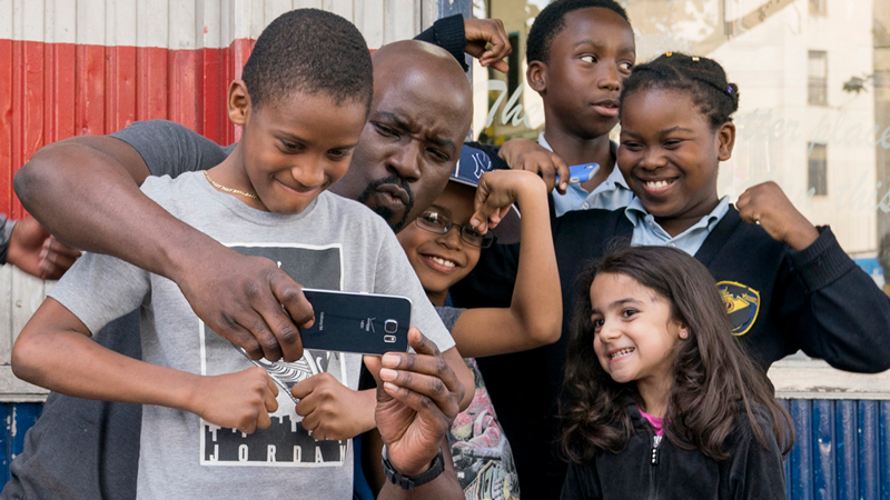 Luke Cage: Down with the kids, but still a bit of a cornball about it.